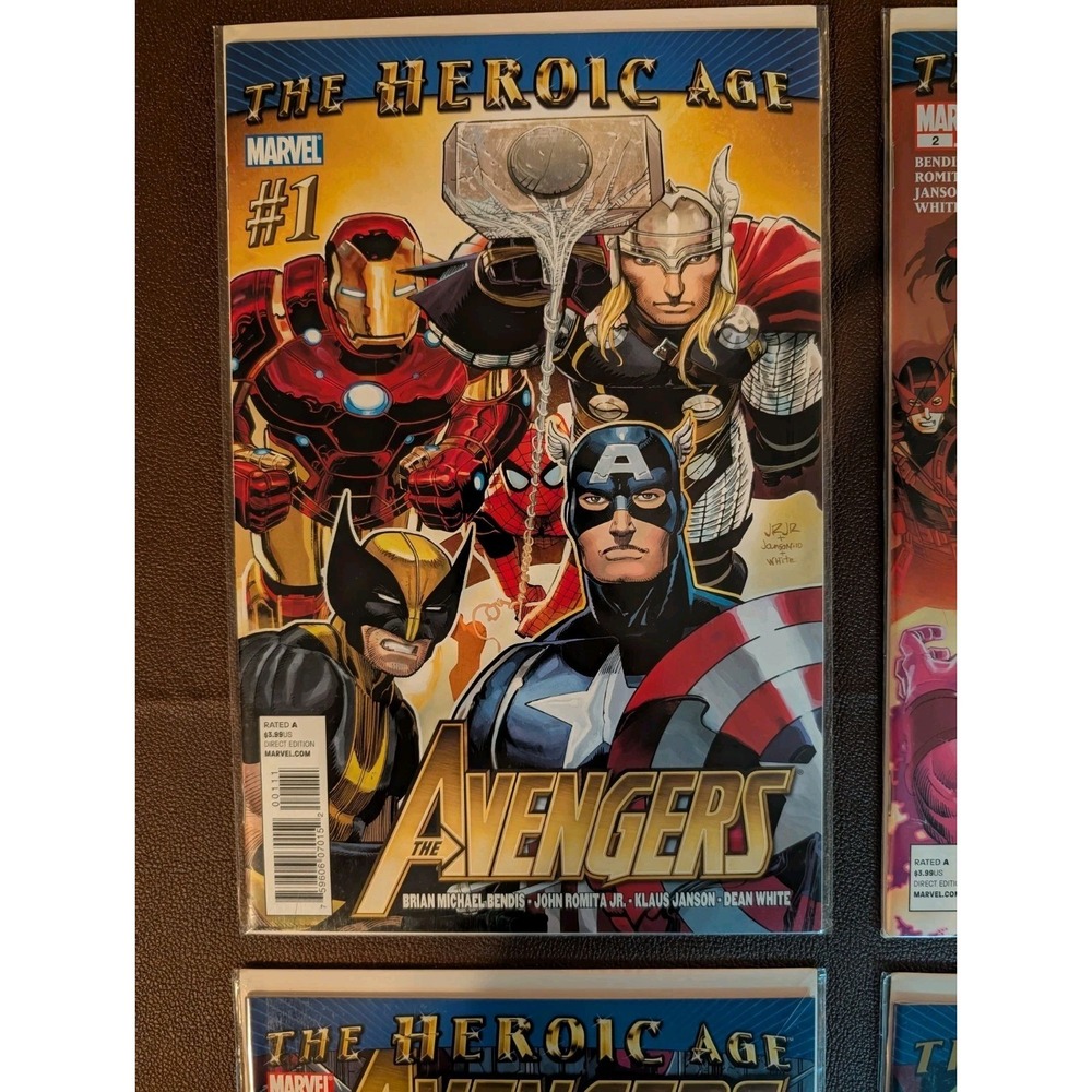 The Avengers #1 2 3 4 The Heroic Age 1st Azari Lot Bendis NM (2010 Marvel) - Picture 2 of 9
